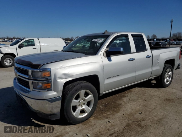 2015 Chevrolet Silverado 1500 LS with VIN 1GCRCPEH1FZ335827, listed as a Copart auction lot 50414585 with 214,079 mi miles and Salvage Title. Bid and sale history available at DreamBid. Image 1.