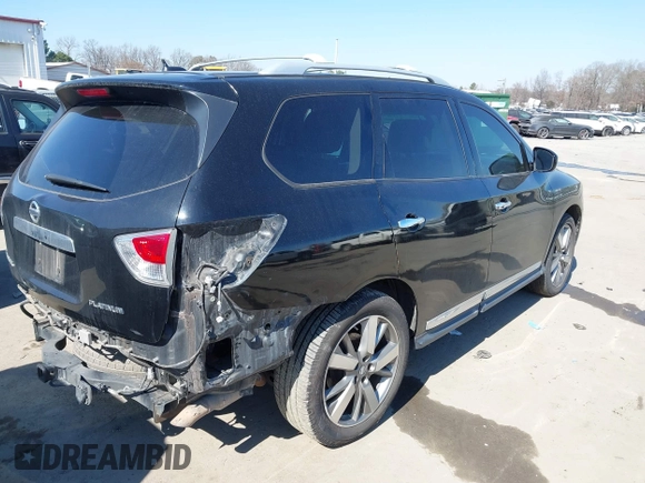 2014 Nissan Pathfinder S with VIN 5N1AR2MNXEC606967, listed as a IAAI auction lot 41641788 with 191,193 mi miles and . Bid and sale history available at DreamBid. Image 4.