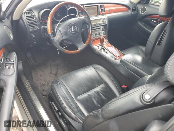 2004 Lexus SC 430 with VIN JTHFN48Y240049296, listed as a Copart auction lot 55648765 with 146,788 mi miles and Salvage title. Bid and sale history available at DreamBid. Image 8.