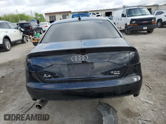 2009 Audi A4 Premium Plus with VIN WAUSF78KX9N024437, listed as a Copart auction lot 55547125 with 120,857 mi miles and Salvage title. Bid and sale history available at DreamBid. Image 6.