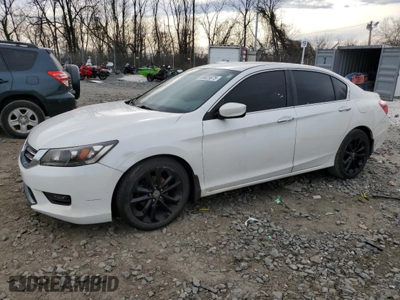 2014 Honda Accord Sedan Sport with VIN 1HGCR2F50EA278515, listed as a Copart auction lot 49825875 with 160,210 mi miles and Salvage Title. Bid and sale history available at carsss.com. Image 1.