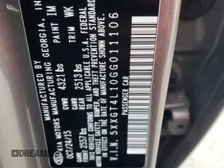 2016 Kia Optima LX Turbo with VIN 5XXGT4L10GG011106, listed as a Copart auction lot 43805715 with 81,747 mi miles and Salvage Title. Bid and sale history available at carsss.com. Image 12.