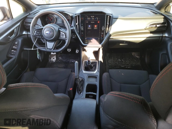 2023 Subaru WRX Premium with VIN JF1VBAF6XP9822947, listed as a Copart auction lot 89000695 with 22,797 mi miles and Salvage Title. Bid and sale history available at carsss.com. Image 8.