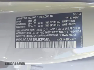 2024 Porsche Macan S с VIN WP1AG2A51RLB39585, выставлен на аукционе IAAI как лот 41750024 с пробегом Не указан миль и . История ставок и продаж доступна на DreamBid. Изображение 9.