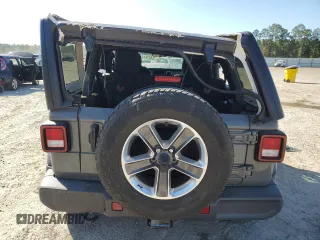 2021 Jeep Wrangler Unlimited Sahara High Altitude with VIN 1C4HJXEN0MW506203, listed as a Copart auction lot 76862614 with 44,558 mi miles and Salvage title. Bid and sale history available at DreamBid. Image 6.