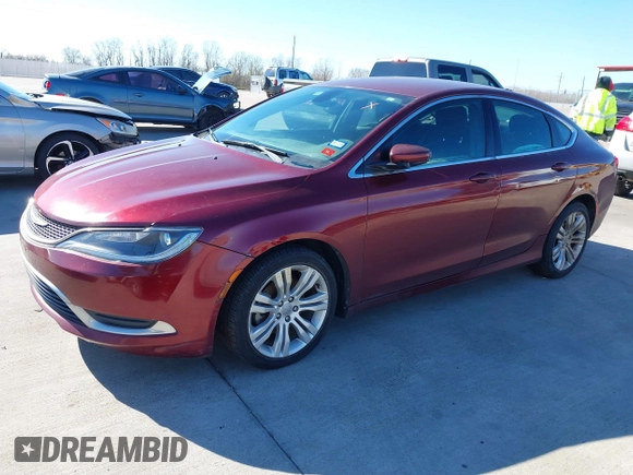 2015 Chrysler 200 Limited with VIN 1C3CCCAB0FN547971, listed as a IAAI auction lot 41270330 with 201,251 mi miles. Bid and sale history available at carsss.com. Image 2.