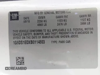 2011 Cadillac CTS Premium with VIN 1G6DS1EDXB0114803, listed as a IAAI auction lot 42000603 with 192,922 mi miles and . Bid and sale history available at carsss.com. Image 9.
