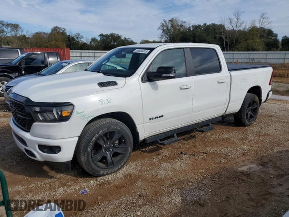 2022 Ram 1500 Big Horn with VIN 1C6RREMTXNN382389, listed as a Copart auction lot 89004415 with 28,697 mi miles and Salvage Title. Bid and sale history available at carsss.com. Image 1.