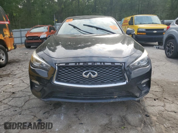 2018 Infiniti Q50 2.0t LUXE with VIN JN1CV7AP7JM241330, listed as a Copart auction lot 53033155 with 155,388 mi miles and Clean Title. Bid and sale history available at carsss.com. Image 5.