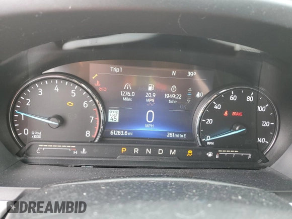2020 Ford Explorer XLT with VIN 1FMSK8DH6LGA42861, listed as a Copart auction lot 53806025 with 61,283 mi miles and Salvage Title. Bid and sale history available at DreamBid. Image 9.