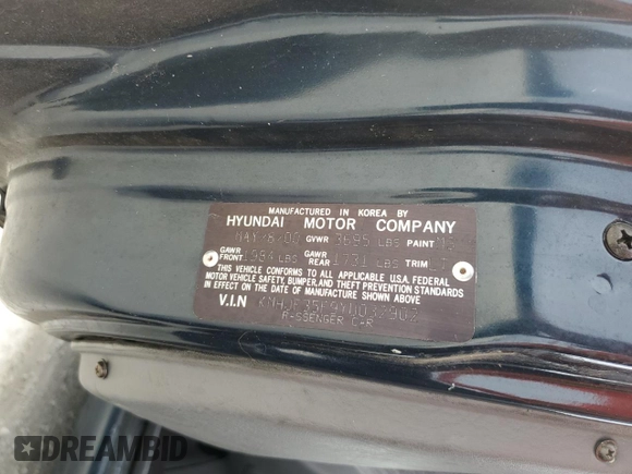 2000 Hyundai Elantra GLS z VIN KMHJF35F9YU032902, wystawiony jako Copart lot #45145955 z przebiegiem 79 229 mil mil oraz Czysty tytuł • Clean title. Historia ofert i sprzedaży dostępna na DreamBid. Obrazek 12.