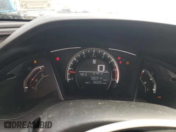 2017 Honda Civic Sedan LX with VIN 19XFC2F51HE218631, listed as a Copart auction lot 52105775 with 82,214 mi miles and Salvage Title. Bid and sale history available at carsss.com. Image 9.