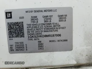 2021 GMC Yukon XL AT4 with VIN 1GKS2HKD8MR197006, listed as a Copart auction lot 84480654 with Not Provided miles and Non Repairable. Bid and sale history available at carsss.com. Image 13.