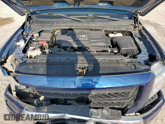 2020 Nissan Titan Platinum Reserve with VIN 1N6AA1EFXLN505021, listed as a Copart auction lot 65716805 with 64,624 mi miles and Salvage title. Bid and sale history available at DreamBid. Image 11.