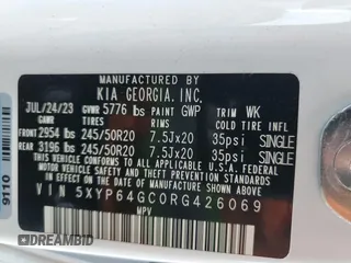 2024 Kia Telluride S with VIN 5XYP64GC0RG426069, listed as a Copart auction lot 48622925 with 19,529 mi miles and Salvage Title. Bid and sale history available at carsss.com. Image 15.