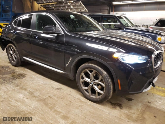 2022 BMW X4 xDrive30i with VIN 5UX33DT08N9M86808, listed as a Copart auction lot 72927102 with 354 mi miles. Bid and sale history available at carsss.com. Image 4.
