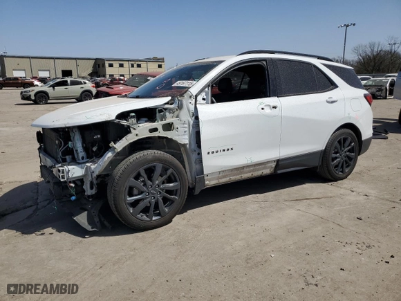 2022 Chevrolet Equinox RS with VIN 3GNAXMEV0NS200363, listed as a Copart auction lot 49167115 with 68,244 mi miles and Salvage Title. Bid and sale history available at carsss.com. Image 1.