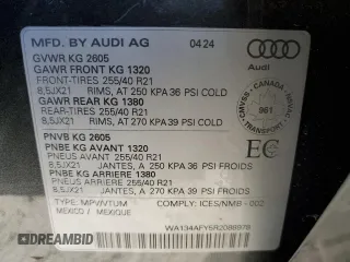 2024 Audi SQ5 Sportback Prestige z VIN WA134AFY5R2088978, wystawiony jako Copart lot #47788185 z przebiegiem Nie podano mil oraz Tytuł czysty. Historia ofert i sprzedaży dostępna na DreamBid. Obrazek 13.