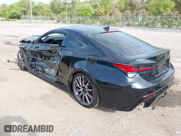 2022 Lexus RC F with VIN JTHDP5BC4N5008628, listed as a IAAI auction lot 41909560 with 40,367 mi miles and . Bid and sale history available at DreamBid. Image 3.