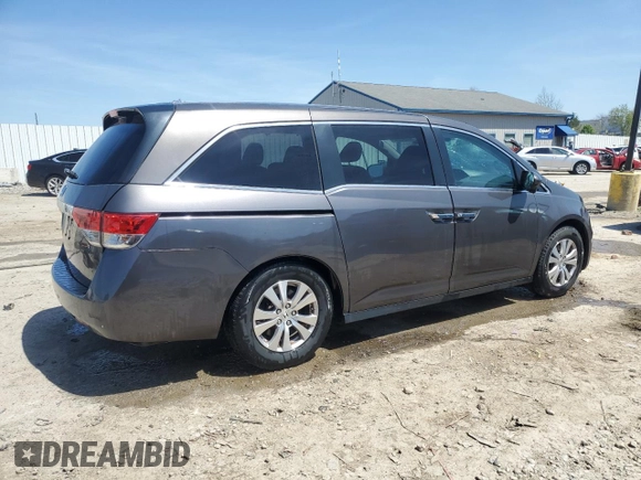 2015 Honda Odyssey EX-L with VIN 5FNRL5H63FB017177, listed as a Copart auction lot 52347205 with 83,148 mi miles and Salvage Title. Bid and sale history available at DreamBid. Image 3.