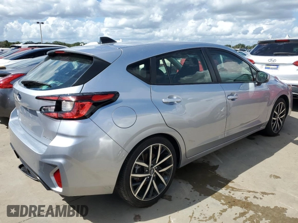 2024 Subaru Impreza Sport with VIN JF1GUAFC3R8263923, listed as a Copart auction lot 74296694 with 0 mi miles and Salvage Title. Bid and sale history available at carsss.com. Image 3.