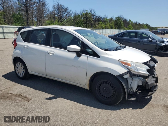 2016 Nissan Note S with VIN 3N1CE2CP6GL360859, listed as a Copart auction lot 59461605 with 117,910 mi miles and Salvage title. Bid and sale history available at DreamBid. Image 4.
