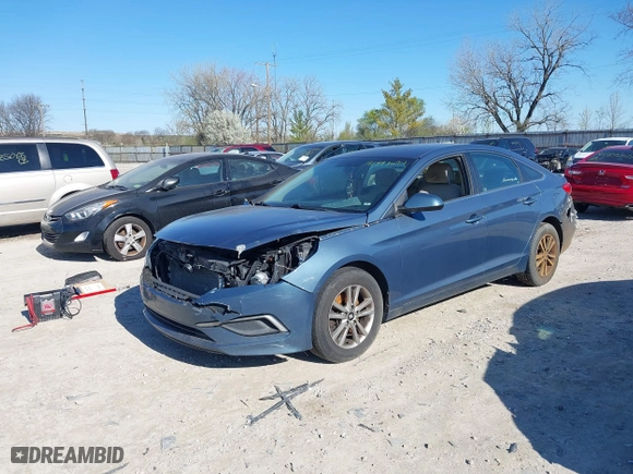 2016 Hyundai Sonata 2.4L SE with VIN 5NPE24AF5GH262507, listed as a IAAI auction lot 41993694 with 148,700 mi miles. Bid and sale history available at carsss.com. Image 17.
