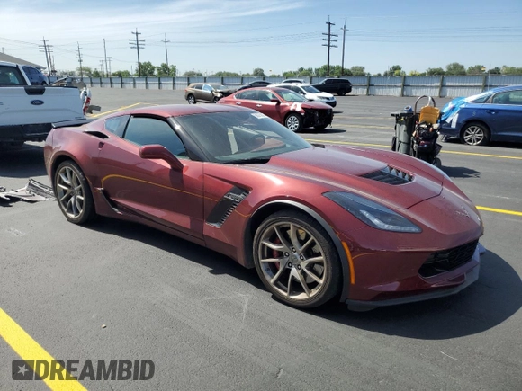 2016 Chevrolet Corvette Z06 3LZ with VIN 1G1YU2D68G5607531, listed as a Copart auction lot 58075825 with 16,283 mi miles and Salvage title. Bid and sale history available at DreamBid. Image 4.