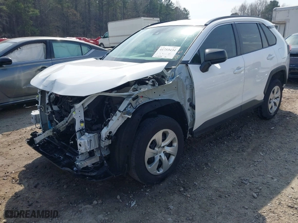 2021 Toyota RAV4 LE with VIN 2T3H1RFV9MC123547, listed as a IAAI auction lot 41753434 with 52,584 mi miles. Bid and sale history available at carsss.com. Image 2.