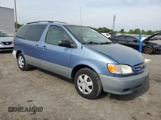 2002 Toyota Sienna LE with VIN 4T3ZF13C52U500896, listed as a Copart auction lot 53471125 with 223,003 mi miles and Salvage Title. Bid and sale history available at carsss.com. Image 4.