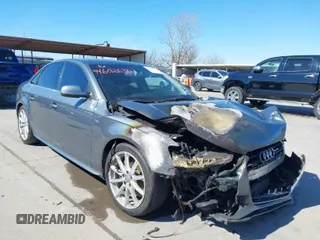 2014 Audi A4 Premium Plus with VIN WAUFFAFL1EN008938, listed as a IAAI auction lot 41602630 with 1 mi miles. Bid and sale history available at carsss.com. Image 1.