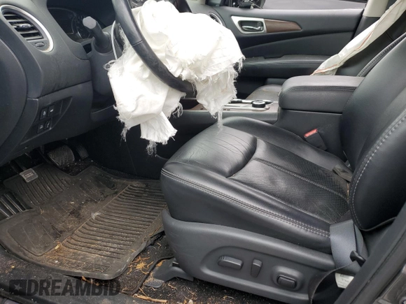 2019 Nissan Pathfinder Platinum with VIN 5N1DR2MM6KC651274, listed as a Copart auction lot 52737215 with 37,459 mi miles and Salvage title. Bid and sale history available at DreamBid. Image 7.