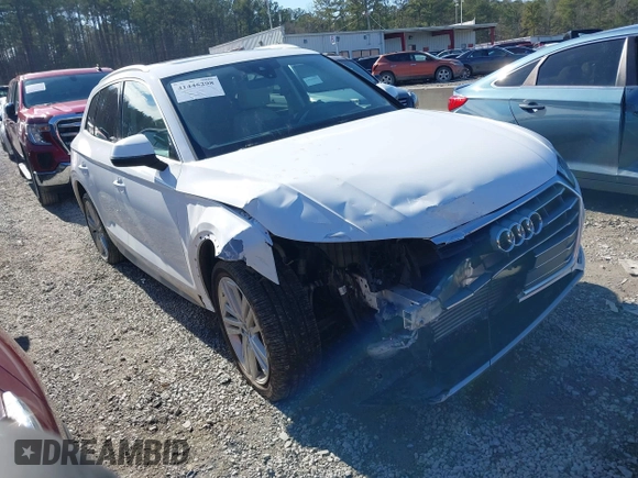 2018 Audi Q5 Premium Plus with VIN WA1BNAFY1J2103568, listed as a IAAI auction lot 41445298 with 38,385 mi miles. Bid and sale history available at carsss.com. Image 1.
