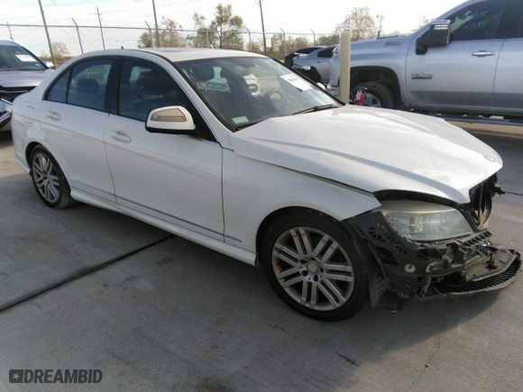 2009 Mercedes-Benz C-Class 3.0L Sport with VIN WDDGF54X79F213951, listed as a IAAI auction lot 38264904 with 1 mi miles. Bid and sale history available at carsss.com. Image 1.