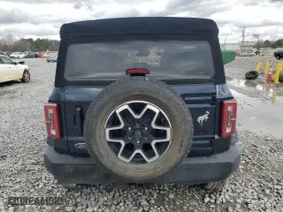 2021 Ford Bronco with VIN 1FMDE5DH8MLA62147, listed as a Copart auction lot 48059345 with 19,562 mi miles and Salvage Title. Bid and sale history available at carsss.com. Image 6.