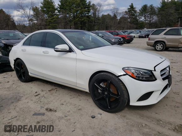 2021 Mercedes-Benz C 300 with VIN W1KWF8EB3MR635559, listed as a Copart auction lot 49066275 with 19,447 mi miles and Salvage Title. Bid and sale history available at carsss.com. Image 4.