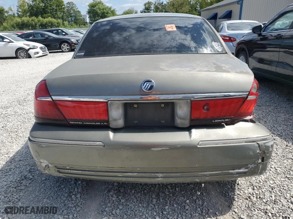 2002 Mercury Grand Marquis GS with VIN 2MEFM74W72X653479, listed as a Copart auction lot 68020344 with 220,827 mi miles and Salvage Title. Bid and sale history available at carsss.com. Image 6.