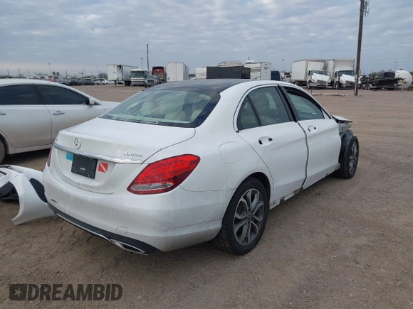 2017 Mercedes-Benz C 300 with VIN 55SWF4KB1HU230253, listed as a IAAI auction lot 41621762 with 138,299 mi miles and . Bid and sale history available at carsss.com. Image 4.