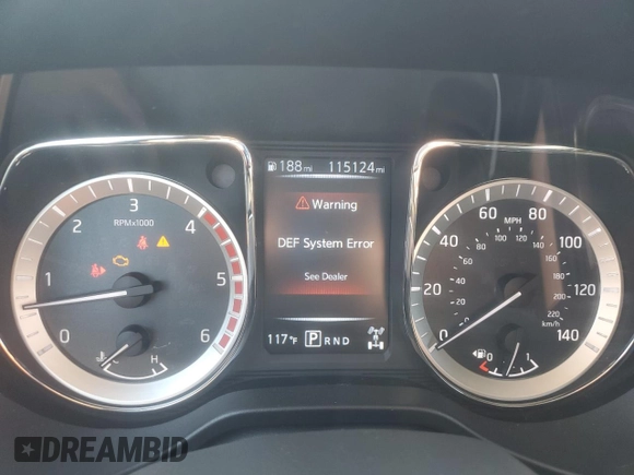 2016 Nissan Titan Platinum Reserve with VIN 1N6BA1F48GN507244, listed as a Copart auction lot 63213795 with 115,124 mi miles and Salvage title. Bid and sale history available at DreamBid. Image 9.