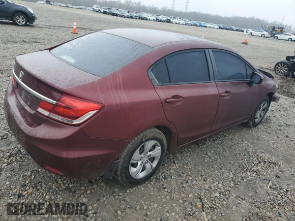 2015 Honda Civic LX with VIN 19XFB2F54FE017757, listed as a Copart auction lot 85159674 with 144,895 mi miles and Salvage Title. Bid and sale history available at carsss.com. Image 3.