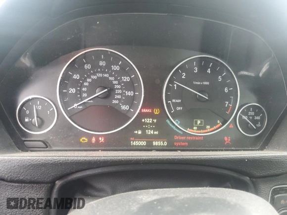 2014 BMW 3 Series 328i xDrive with VIN WBA3B5G58ENS11072, listed as a Copart auction lot 56572315 with 145,000 mi miles and Salvage title. Bid and sale history available at DreamBid. Image 9.