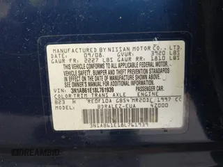 2008 Nissan Sentra S with VIN 3N1AB61E18L761939, listed as a IAAI auction lot 42566772 with 84,290 mi miles and . Bid and sale history available at DreamBid. Image 9.