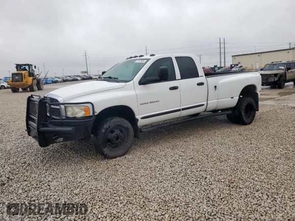 2005 Dodge 3500 SLT with VIN 3D7MS48C55G827132, listed as a Copart auction lot 51147695 with 362,794 mi miles and Clean title. Bid and sale history available at DreamBid. Image 1.