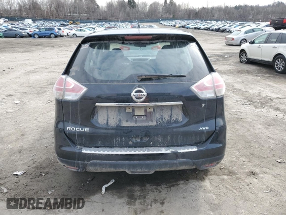 2016 Nissan Rogue S with VIN JN8AT2MV5GW151523, listed as a Copart auction lot 46334555 with 144,065 mi miles and Salvage Title. Bid and sale history available at carsss.com. Image 6.