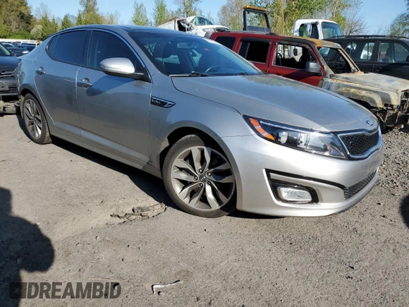 2015 Kia Optima SX Turbo with VIN 5XXGR4A64FG369434, listed as a Copart auction lot 53013555 with 119,398 mi miles and Salvage title. Bid and sale history available at DreamBid. Image 4.