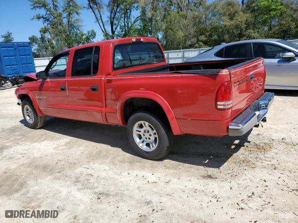 2002 Dodge Dakota SLT with VIN 1B7HL48N02S587177, listed as a Copart auction lot 48901935 with 207,550 mi miles and Salvage Title. Bid and sale history available at carsss.com. Image 2.