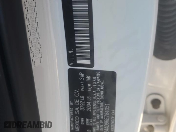 2024 Kia Forte LXS with VIN 3KPF24AD9RE784051, listed as a Copart auction lot 46370625 with 8,672 mi miles and Salvage Title. Bid and sale history available at DreamBid. Image 14.