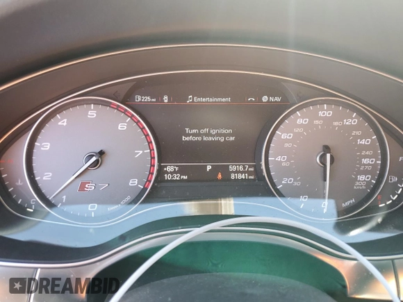2014 Audi S7 Prestige z VIN WAUW2AFC4EN051777, wystawiony jako Copart lot #53831895 z przebiegiem 81 841 mil mil oraz Szkoda całkowita • Salvage title. Historia ofert i sprzedaży dostępna na DreamBid. Obrazek 9.