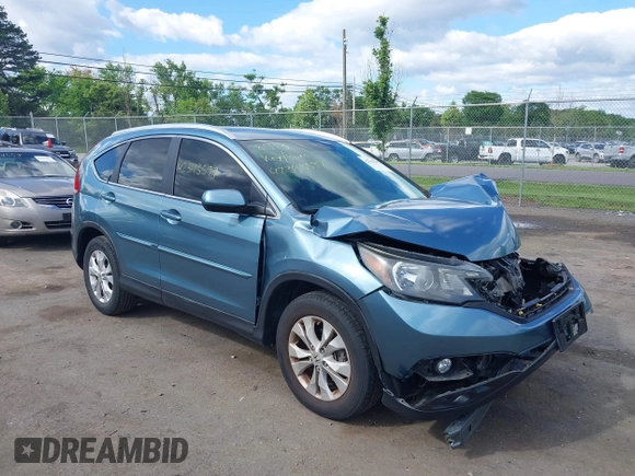 2013 Honda CR-V EX-L with VIN 5J6RM4H77DL073451, listed as a IAAI auction lot 42343597 with 90,999 mi miles and . Bid and sale history available at DreamBid. Image 1.