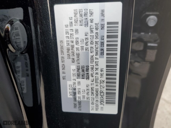 2024 Mazda CX-90 3.3 Turbo Select with VIN JM3KKAHD3R1121782, listed as a Copart auction lot 87161284 with 25,891 mi miles and Clean Title. Bid and sale history available at carsss.com. Image 13.